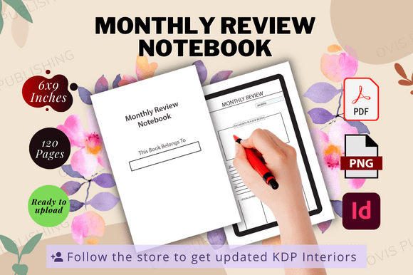 Download Monthly Review Notebook - Editable File - Monthly review Collection
