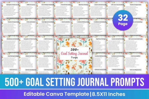 Download 500+ Goal Setting Journal Prompts Canva - Canva Collection