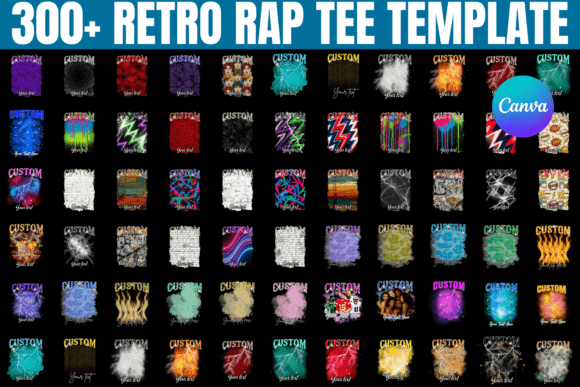 Download Retro 90s Rap Tee Canva Template - Canva Collection