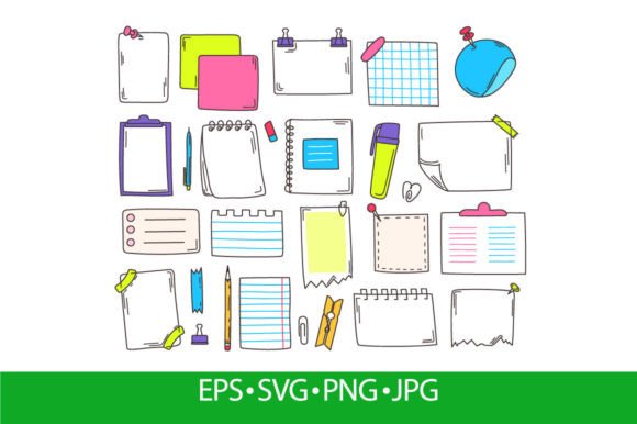 Download Doodle Paper Sheets, Cute Planner Sticky - Sheets Collection
