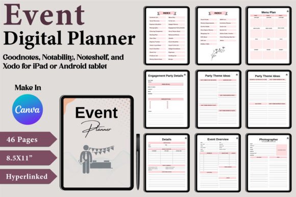 Download Digital Event Planner Canva Templates - Canva Collection