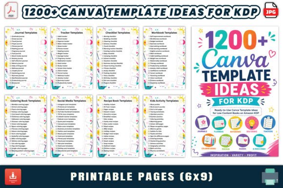 Download 1200+ Canva Template Ideas for KDP - Canva Collection
