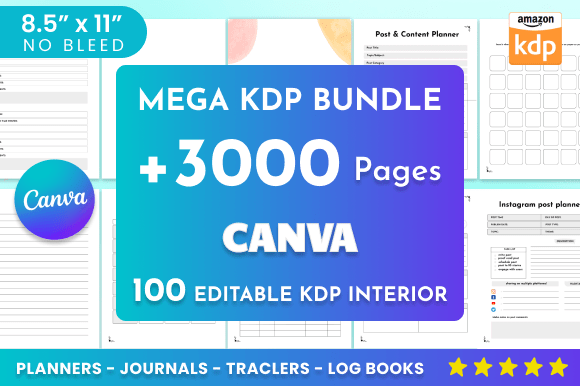 Download 100 Editable Canva Templates | KDP - Canva Collection