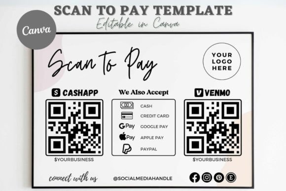 Download Editable Scan to Pay Card Canva Template - Canva Collection