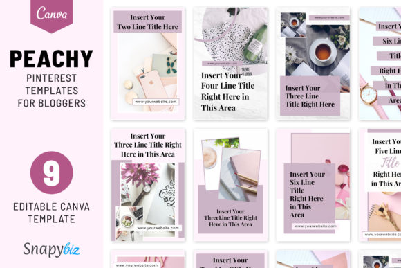 Download Peachy Pinterest Canva Template - Canva Collection