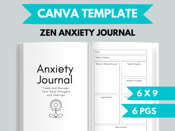 Download Anxiety Journal Zen Theme for Canva - Canva Collection