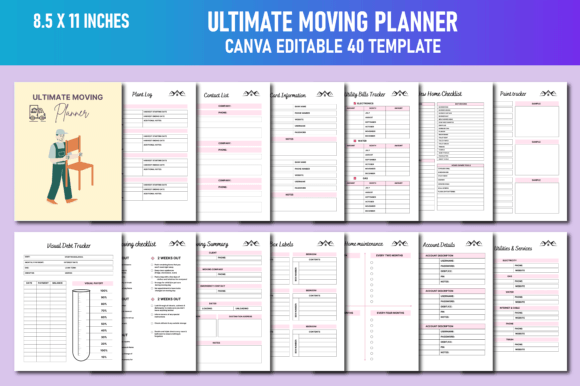 Download Ultimate Moving Planner Canva KDP - Canva Collection