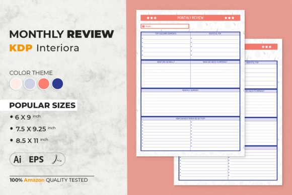 Download Monthly Review | KDP Interior Template - Monthly review Collection