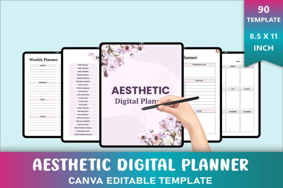 Download Aesthetic Digital Planner Canva Template - Canva Collection