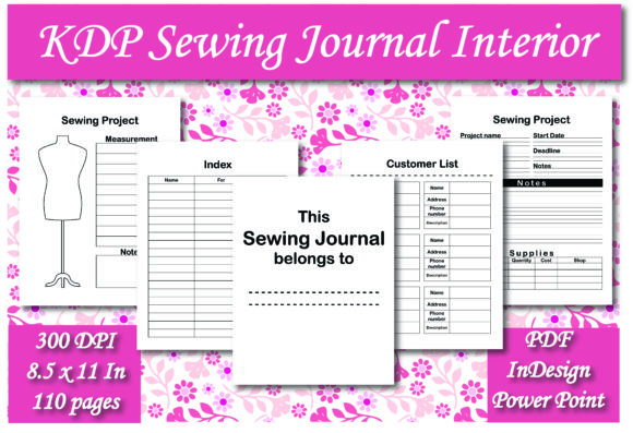 Download KDP Sewing Journal Interior - Sewing journal interior Collection