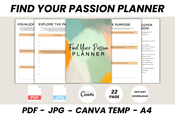 Download Find Your Passion Planner Canva Template - Canva Collection