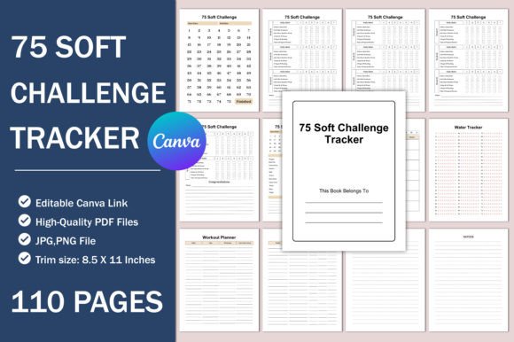 Download 75 Soft Challenge Tracker for Canva - Canva Collection