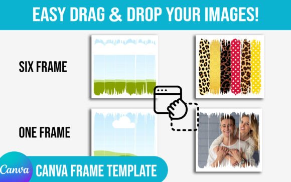 Download Brushstrokes Canva Frame Template - Canva Collection