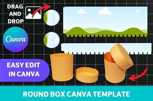 Download Round Box with Lid Canva Template - Canva Collection