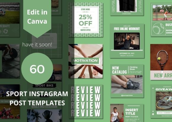 Download 60 Sports Social Media Canva Templates - Canva Collection