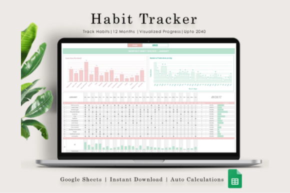 Download Habit Tracker Spreadsheet, Google Sheets - Sheets Collection