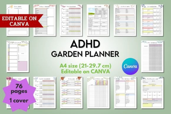 Download ADHD Garden Planner - Canva Template - Canva Collection