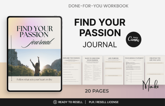 Download Find Your Passion Journal, Canva - Canva Collection