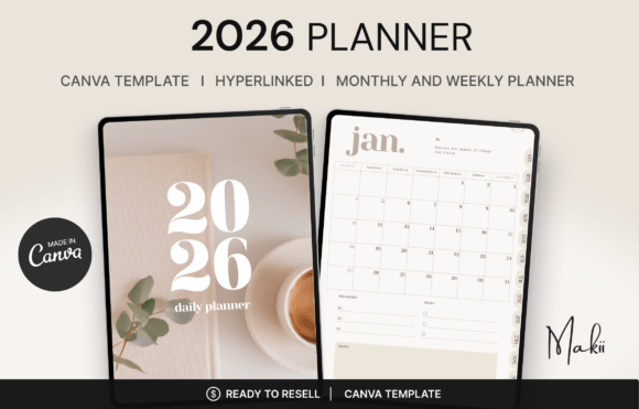 Download 2026 Digital Planner Canva Template - Canva Collection