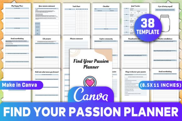 Download Find Your Passion Planner Canva Template - Canva Collection